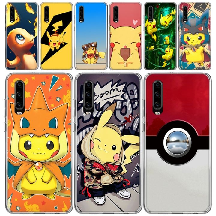 Anime Pikachue P-Pokemon Transparent Soft Phone Case for Huawei P30 P40 P50 P20 P10 Lite Mate 40 30 20 10 Pro Print Custom Cover