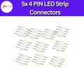 Pack of 5 4 Pin Male & 4 Pin RGB LED Strip Connector Best for Connecting LEDs for Big Size Room. 