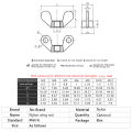 【BestGO】Plastic Nuts Nylon Wing Nuts Butterfly Nut to Fit Bolts Screws Black White M3 M4 M5 M6 M8 M10 M12 DIY Tool Kit. 