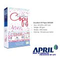 A4 80 Gsm SIZE REAM - EXCELLENT BRAND - APRIL PAPER - IMPORTED - a4 80gsm paper rim - made in Indonesia. 