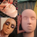 Rubber Silicone Mannequin Head for Eyelash Practice Training Cosmetology Makeup. 