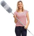 Microfiber Feather Duster Extendable Cobweb Duster with 100 inches Extra Long Pole, Bendable Head & Scratch-Resistant Hat for Cleaning Ceiling Fan, Cleaning Duster, Multipurpose Cleaning Brush. 