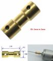 Steel shaft coupling hole 2mm to 2mm rod coupling sleeve. 
