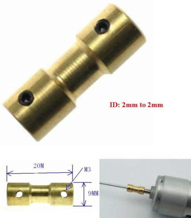 Steel shaft coupling hole 2mm to 2mm rod coupling sleeve