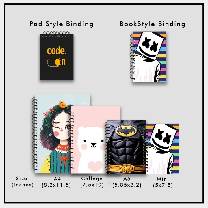 Printicious%20Custom%20Blank%20Pages%20Notebook%20-%20%20A6%20A5%20or%20A4%20%20for%20Girls%20University%20College%20School%20and%20Personlised%20Gifts%20-%20Image%204