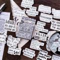 RHS Online 46PCS Encouragement Quotes Collage Newspaper Sticker Vintage Stickers Craft Journal Diary Scrapbooking Decoration. 