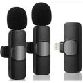 WIRELESS MIC K9 Dual Microphone Mic Plug & Play USB Type C Plug Wireless Lavalier Microphone | Mini Lapel Microphone Wireless Mic For Recording YouTube_Facebook_ Interview Auto Sync Noise Reduction NO APP or Bluetooth Needed- Dual Mic. 