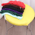 Round Chair Cover Spandex Bar Stool Cover Elastic Seat Covers For Coffee Bar Home Chair Solid Stretch Chair Cover 1Pcs. 