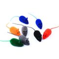 Funny Clockwork Spring Plush Mouse Toy Rubber Cat Toy Sound Flocking Rat Shape Toys Realistic Dog Cat Supplies Random Color Toys. 