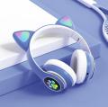 STN-28 Cat Wireless Headphones Bluetooth Over-Ear Headset with Cute Cat Ears. 
