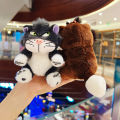 Cute Lucifer Cat Disney Keychain Anime Movie Stuffed Doll Soft Lucifer Cat Plushie Girl Key Chain Birthday Gift Bag Pendant. 