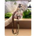 Soft case TPU Phone Case For Redmi12 4G Crossbody Fashion Design Necklace Silicone Waterproof Anti-dust Graffiti Cartoon. 