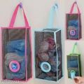 pack off 3-Plastic Shopping Bag Storage Basket Kitchen Accessories Reusable Grocery Potatoes Garbage Bag Holder. 