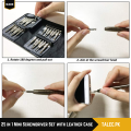 TALEC.PK | Mini 25 in 1 Precision Screwdriver Kit, 25 Piece Screwdriver Kit Repair Tools, Set with Leather Case. 