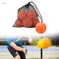 6 Pieces Pickleball Balls, 40 Holes Pickle Ball, Portable High Elastic Outdoor Pickle Balls for Tennis/Wood/concrete Courts Training Sports. 