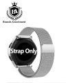 22mm Milanese Loop Mesh Stainless Bracelet Chain Strap For for Samsung Galaxy Watch 46mm / Gear S3 Frontier & Sports with 22MM Pins -Silver / Black / Gold. 
