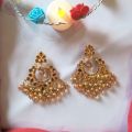 Fashionable Stylish designs Kundan Earrings Hand made jewellery. 