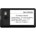 Battery Capacity Monitor,10-100V Battery Meter, 12V 24V 48V Percentage Voltage Fahrenheit Temperature Indicator Meter - black. 
