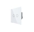 LIVOLO EU Standard Wall Light Touch Remote Switch,2Gang Remote Wireless Control,Crystal Glass Switch Power,With Backlight. 