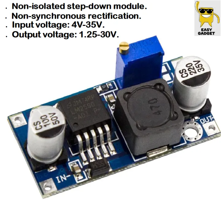 LM2596%20DC%20to%20DC%20Adjustable%20Step%20Down%20Buck%20Converter%20/%20IC%20%7C%20Mini%20Module%20%7C%20Step%20Down%20Power%20Supply%20-%2024V%20to%2012V,%205V,%203V%20-%20Image%203