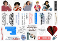 25pcs pack Conan Gray sticker pack including superache sunset season kid Krow pop music artist aesthetic ideal for journals. 