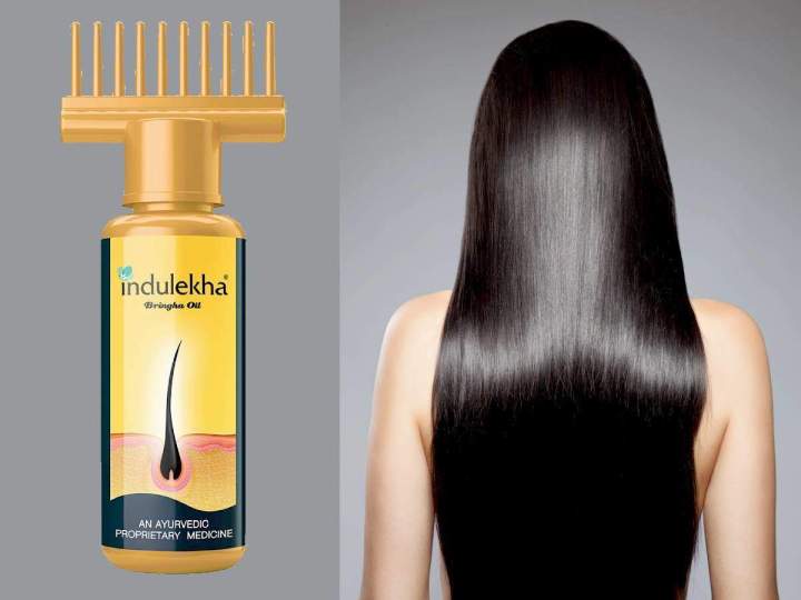 Indulekha Bringha Hair Oil 100ml Brush Bottle