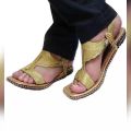 Golden Handmade Lawa Chappal , Pashawari chappal, tilly chappal  DA-12. 