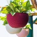 3Pcs Hanging Pots For Plants And Flowers / Imported Quality Garden Care Hanging Flower Pot With Chain Assorted Colours. 