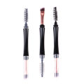 Dual Ended Angled Eyebrow Brush and Spoolie Brush Eyelash Brushes with Cover SUPER BABY. 