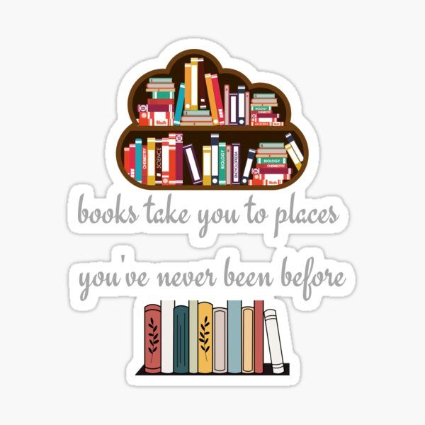 Book sticker Pack of 1 3 x 2 inch sticker