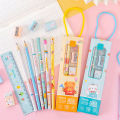Pencil Sharpener Exquisite Cartoon Rabbit Pattern Ruler Eraser Stationery. 