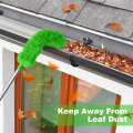 Gutter Cleaning Brush Roofing Tool with Telescopic Extendable Pole 8.2Ft Guard Cleaner Tool Easy Remove Leave, green. 