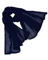 Crinkle Chiffon Dupatta For Girls And Women Navy Blue / Royal Blue Colored Crinkle Chiffon Full Size Lace Dupatta Chiffon Dupatta with 4-Side ZigZag Cotton Lace Ideal for Traditional Wear. 