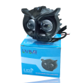 AKE 1-PCS of HJG OWL EYE LED Long Range OWL Mini Driving Plastic Body Light Dual Color High Low Beam Long throw brightest Light. 