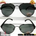 Aviator Sunglasses for Men and Women Rai Don Aviation Military Style Aviator Sungasses with 100% UV400 Protection Sunglasses Black Frame Black Lense Black Legs. 