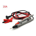 1 Pair 10A 20A Digital Multimeter Probe Soft Silicone Wire Needle Tip Universal Test Leads with Alligator Clip SMD SMT Test Clip. 