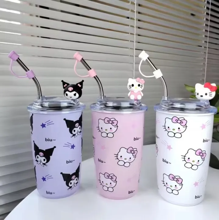 Imported%20Sanrio%20Hello%20Kitty%20450ml%20Kawaii%20Cups%20With%20Lids%20And%20Straws%20Insulated%20Cup%20304%20Stainless%20Steel%20Coffee%20Cute%20Birthday%20Gift%20Stainless%20Steel%20Water%20Bottle%20Tumbler%20for%20School%20Kids%20and%20Girls%20-%20Image%205