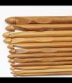Wooden Crochet Hook Set (Set of 12 Hooks). 