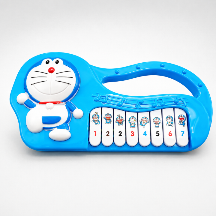 Kids Musical Piano Toy with Cartoon Design | Mini Keyboard Learning Toy for Boys & Girls | Blue Music Play Toy