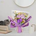 Crochet Flower Bouquet Handmade Knitted Flowers Artificial Flowers Already Made for Valentine's Day Festival Thanksgiving Girlfriend Desktop. 