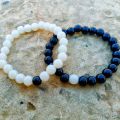 8MM COUPLE GLAMOROUS CRYSTAL BEADS BRACELETS- beads bracelets for girls-for boys-for men-black charm stretchable bracelets-natural stone pearl bracelet-shiny long mala bracelets-black and white bracelets-high top quality bracelets-women fashion jewelry. 