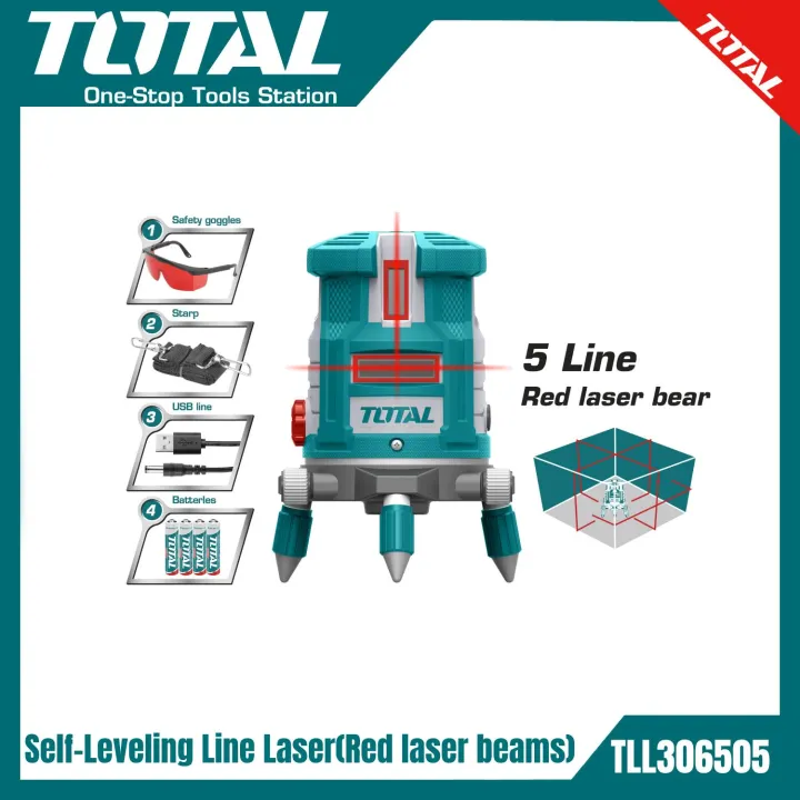 TOTAL%20Self-leveling%20Line%20Laser(Red%20laser%20beams)%20TLL306505%20-%20Image%202