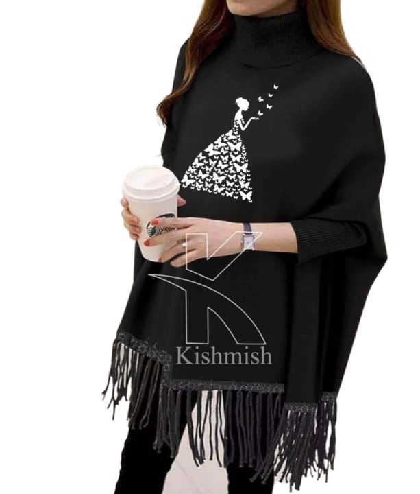 Women's%20Unique%20Butterflies%20Lady%20Printed%20Fleece%20Poncho%20For%20Women%20Printed%20Poncho%20For%20Girls%20-%20Image%206