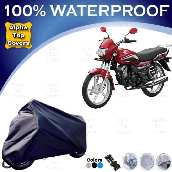 Honda CD 110 Dream Bike Cover By Alpha Top Covers - TYRE To TYRE Full Body Motorcycle Cover - 100% Waterproof Dust Proof ANTI SCRATCH Bike Top Cover Insect Free Long Life