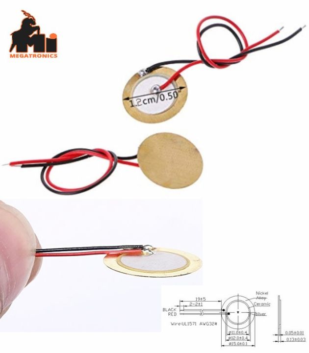 3pcs12mm Piezoelectric Ceramic Buzzer beep Wafer Plate sound