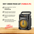 FunBug Top-Quality Wireless Bluetooth Speaker Rgb - Mini Wireless Portable Bluetooth Speaker with Big Sound, High Bass & Woofer Home for Mobile, PC Computer & Laptop - Rechargeable Bluetooth Speakers support Memory Card, USB, FM Radio. 