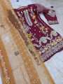 Full Embroiderd Shirt With Emb Dupatta 3pcs  Shirt Stuff Organza  Embroidery Stuff Malai Crepe  Emb Dupatta Size 2.5 Yards Stuff Organza  tahi. 