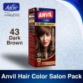 Anvil Saloon Pack Professional 43 Dark Brown (Creme Hair Color) by Adore. 