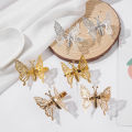 1 Pcs The Moving Butterfly Hairpin Cute Gold Hair Accessories Vintage Barrettes. 