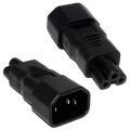 PDU UPS C14 to C5, IEC320 C13/C14 to C5/C6 Kettle Lead to PC Supply Cable Adapter. 